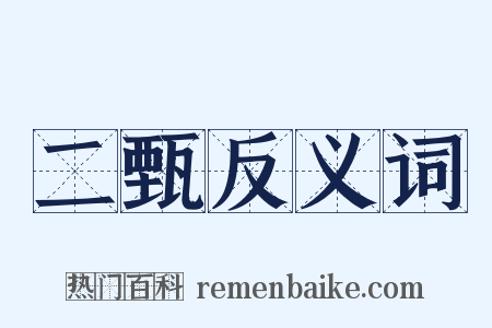 二甄反义词是什么意思的图片